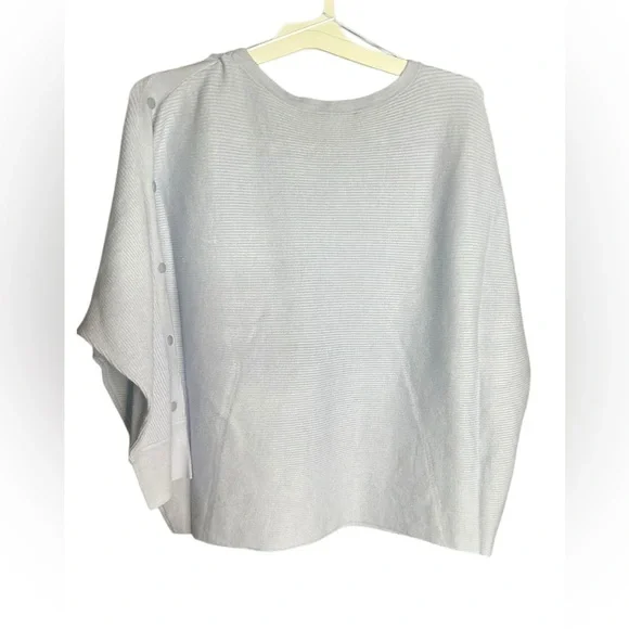 Tahari Soft Gray Ribbed Sweater - Picture 3 of 8